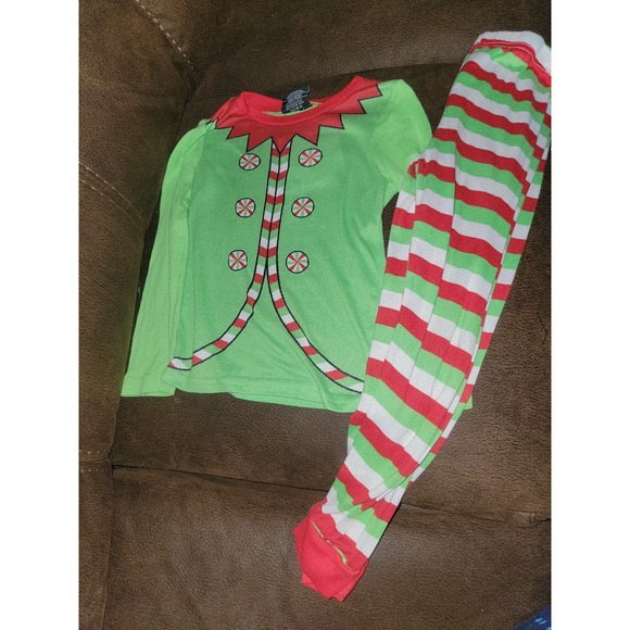 Other - PJs and presents Christmas holiday elf pajamas size 7 8
